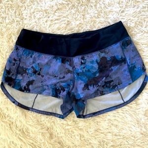 lululemon athletica Blue Patterned Athletic Shorts